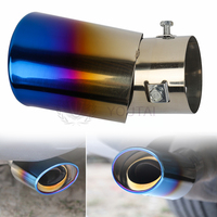 Silencieux d'échappement universel, haute performance, avec embout en bleu, pour voiture