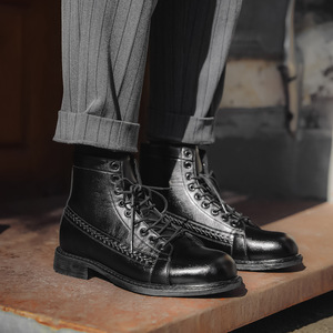 Chaussures Baskets Homme <span class=keywords><strong>Chelsea</strong></span> en Cuir Véritable de Vachette, Pointures 38-48, Style Britannique, Logo Personnalisé - Product Image 4