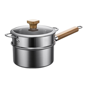 Ensemble de casseroles et poêles en acier inoxydable tri-couches, compatibles induction et gaz, pour cuisine, OEM - Product Image 2