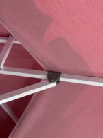 Parasol de marché commercial octogonal en aluminium avec toile et double mât central pour terrasse extérieure