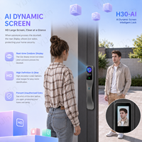 Kunci Pintu Pintar Pengenal Wajah 3D Dengan Mortise Israel, Alexa Voice, Aplikasi Tuya, Remote Wifi, Kunci Sidik Jari Cerdas