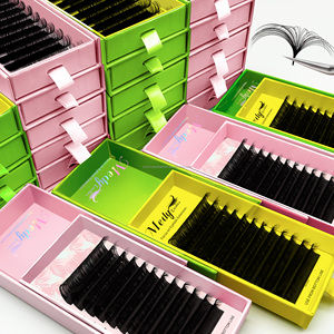 Matte Màu Đen Cá Nhân Lông Mi Mở Rộng Cashmere Khối Lượng Lông Mi Khay Dễ Dàng Fan <span class=keywords><strong>Lash</strong></span> Mở Rộng Nga Nhung <span class=keywords><strong>Lash</strong></span> Mở Rộng - Product Image 2