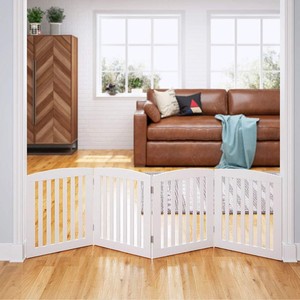 Barrera Plegable de Madera para Mascotas, Valla de Seguridad para Mascotas Pequeñas y Medianas - Product Image 1