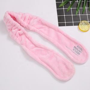 فتيات حروف أنثوية أفخم فرو مكياج لغسيل الوجه أغطية رأس توربان سبا سلك أرنب عقال ملتوية للأذن للنساء المصمِّم - Product Image 2