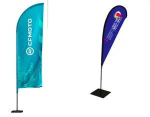 Custom Printing Beach flag Wind Trade show Swooper Bow Flying Beach Feather Flag