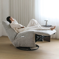 Fauteuil inclinable électrique pivotant ATUNUS 360, tissu chenille, canapé lounge une place pour salon et chambre