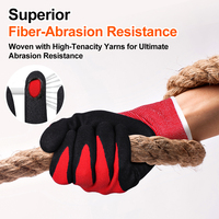 Guantes de Seguridad Industriales XINGYU para Jardinería, Recubiertos por Inmersión, Antideslizantes, Resistentes al Aceite, Resistentes al Desgaste, Guantes Recubiertos de Nitrilo Arenoso