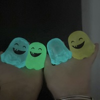 Nouveau jouet anti-stress en sucre de malt lumineux fantôme d'Halloween, jouet sensoriel à rebond lent