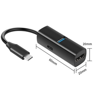 Type-C TO HDTV สถานีเชื่อมต่อ3-in-1, ฮับอะแดปเตอร์โปรเจคเตอร์4K, แล็ปท็อป PD การฉายภาพความละเอียดสูง - Product Image 1