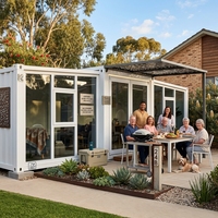 Maison Modulaire Préfabriquée Portable Prête à l'emploi pour le Marché Australien, 20, 30, 40 pieds, 2, 3, 4 Chambres, Bâtiment de Bureau Extensible, Villa