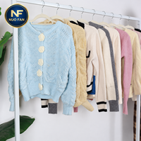 Pakaian Wanita Vintage Bekas Grosir, Jumper Musim Gugur/Dingin, Bahan Campuran, Semua Ukuran, Perdagangan Lintas Batas