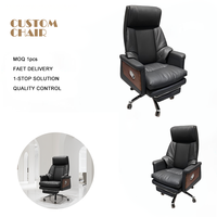 Chaise de bureau ergonomique moderne multifonctionnelle, chaise de bureau de direction électrique de luxe au design ergonomique pour PDG et dirigeants