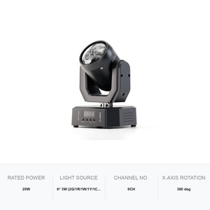ไฟเวทีแบบเคลื่อนย้ายได้ Vlite 6x3W LED 20W DMX RDM ควบคุมด้วยเสียง ใช้ไฟ AC 85-265V รับประกัน 1 ปี สำหรับดิสโก้ บาร์ ร้านคาราโอเกะ - Product Image 5
