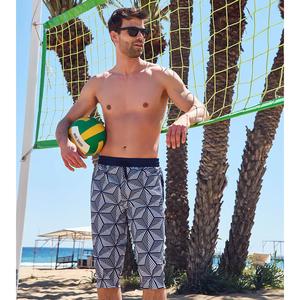 Short <span class=keywords><strong>de</strong></span> plage d'entraînement <span class=keywords><strong>de</strong></span> volleyball pour hommes Short <span class=keywords><strong>de</strong></span> surf imprimé avec poches à cordon <span class=keywords><strong>de</strong></span> serrage pour hommes musulmans - Product Image 1