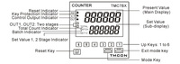 Compteur numérique intelligent haute vitesse TMC7BX H7BX TMCON à 6 chiffres, écran LCD 72*72mm, avec fonctions de comptage total et par lots