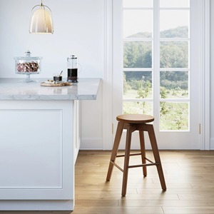 Sleek Stylish Wooden Bar <b>Stool</b> Modern Elegance Upholstered Space Saving Decorative <b>Stool</b> for <b>Dining</b> Outdoor Hotel Mall Use - Product Image 5