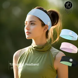 Tu Groothandel Antislip Zweet Droog Haar Yoga Run Man Gym Tennis Hoofdband Voor Workout Yoga Haarband Sport Elastische Hoofdband Vrouwen