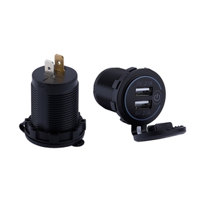 Auto RV 5V 4.2A anillo de luz LED enchufe de doble puerto teléfono móvil USB cargador de coche cargador de enchufe para coche motocicleta autobús barco marino - Product Image 2