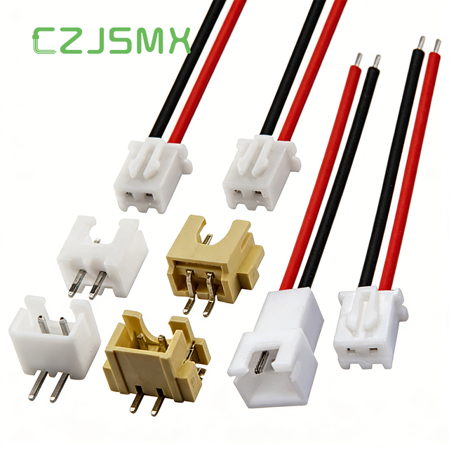 JST XH 2P Custom Wiring Harness CZJSMX JST 1.0/1.25/1.5/2.0/2.5/3.0/3.96/4.2/6.3mm Pitch Connector Wire Assembly