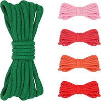 Cordon en macramé tressé en coton naturel 100% de 5 mm, couleurs mélangées, pour travaux manuels, suspensions de plantes, décorations de mariage et de Noël