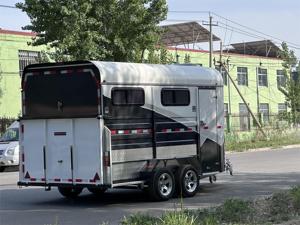 2024 Deluxe Pferde anhänger <span class=keywords><strong>2</strong></span>/<span class=keywords><strong>3</strong></span>/4 Pferdes chw immer Australische Standards Winkel last Pferde transport anhänger mit Sattel box - Product Image 4