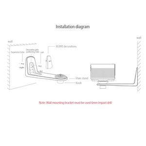 Soporte de Pared <span class=keywords><strong>XGIMI</strong></span> X-Wall, Ajustable en Ángulo, Accesorios para Proyector <span class=keywords><strong>XGIMI</strong></span> H3/Z8X/<span class=keywords><strong>Horizon</strong></span> Pro/Halo Plus/H3S/Z6X/Z8X - Product Image 4