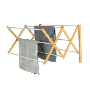 Janko <strong>UK</strong> Market Wood &amp; Metal Installation-Free Compact Clothes Dryer Multifunctional Wall-Mounted <strong>Towel</strong> &amp; Coat Rack - Product Image 1