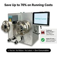 Imprimante d'étiquettes laser UV pour importation par lots, texte Excel, USB, Ethernet, pour données variables, codes QR, codes-barres, date, numéro de série, fourniture d'usine