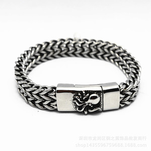 yunnique Stylish Men's Stainless Steel Octopus <b>Bracelet</b> Magnetic Clasp Unisex Gift Jewelry - Product Image 2