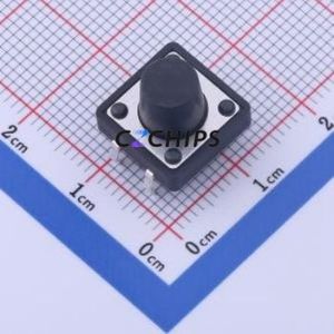 GT-TC152A-H090-L1 Tactile Switch Through hole-4P,12x12mm Switch Single Pole Single Throw Round Button 1.6N Through Hole - Product Image 1