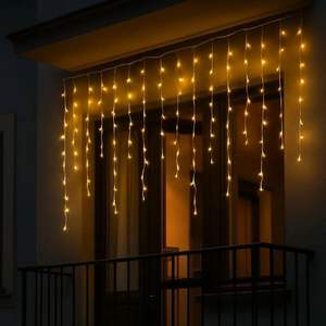 โกลก้าไฟประดับม่าน 200LED 5 ม. X 30-70-40-60 ซม. สายไฟสีขาว แสงสีเหลือง IP65 ตกแต่งภายในและภายนอกอาคาร - Product Image 4