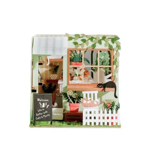 Modelo de papel en miniatura para casa, planta de gato creativa, Papercraft, 4A