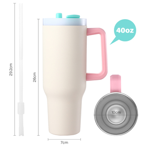 40oz Everich vendita calda doppia parete in acciaio inox stile morden isolato tazza da viaggio bicchiere caffè con coperchio e maniglia