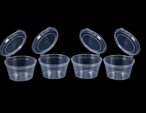 Boîtes d'emballage jetables en gros pour sauces, en PP transparent scellé, 25ml, 50ml, 100ml, 150ml, pour emballage et stockage - Product Image 1