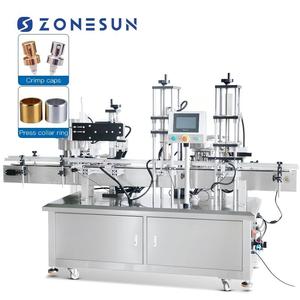 ZONESUN FEA15mm Bomba de perfume de aluminio líquido automático Pulverizador Tapas de botellas Máquina taponadora de prensado - Product Image 1