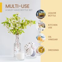 Bouteilles de boisson carrées en verre transparent assorties avec bouchons et diffuseur 30ml/250ml/350ml