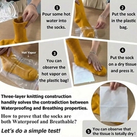 Chaussettes de prière musulmanes imperméables jaune doré Wudhu, respirantes à 3 couches, pour le Moyen-Orient et le quotidien