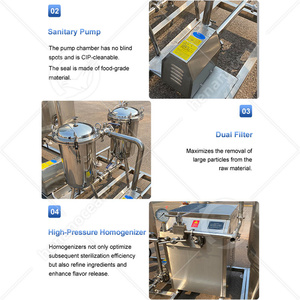 Đại Dương <span class=keywords><strong>Mini</strong></span> sữa <span class=keywords><strong>pasteurizer</strong></span> homogenizer làm lạnh quá trình thanh trùng máy sữa quá trình dòng - Product Image 3
