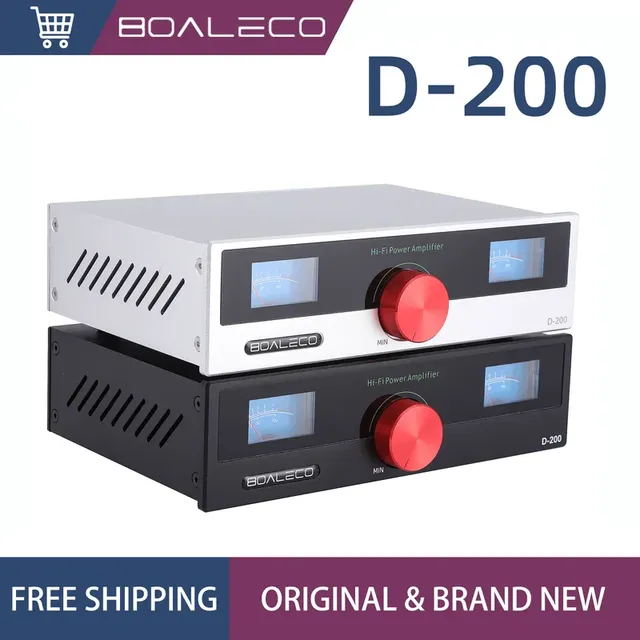BOALECO D-200 Fully Balanced Amplifier HIFI 100W*2 Stereo Sound Desktop Digital Amplifier for Home Theater System Hi-end D200