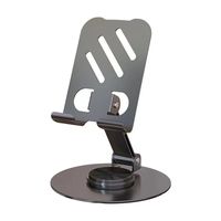 Support de téléphone portable Support de téléphone portable en métal pour diffusion en direct Réglage de la rotation à 360 degrés Support pliable pour tablette