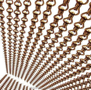 Cortina Decorativa de Malla Metálica, Separador de Ambientes Flexible, Biombo Metálico para Interiores de Oficina - Product Image 1