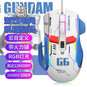 EWEADN G6 Wired Mechanical Gaming <b>Mouse</b> 12800Dpi RGB Backlit Programmable Right Hand Ergonomic Design - Product Image 1