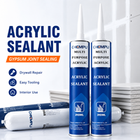 Mastic acrylique de réparation et de jointoiement 280 ml pour chantier, anti-fissures, faible teneur en COV, pour fissures murales, blanc