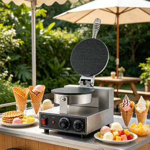 Machine à gaufres commerciale antiadhésive pour cornets, crêpes et rouleaux d'œufs, appareil professionnel pour la cuisson domestique et les sandwichs - Product Image 1