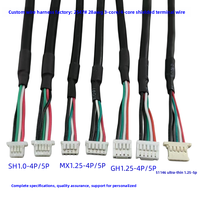 SH10-4P Doppelkopf-Touchscreen-USB-Datenterminalkabel, geschirmtes Kabel 2547-28AWG, Reinkupferleiter, verschiedene Längenoptionen für Audio