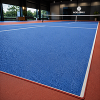 Revêtement de sol en PVC pour pickleball, 3 mm d'épaisseur, écologique, antibactérien, absorption des chocs, surface antidérapante, installation facile, sport