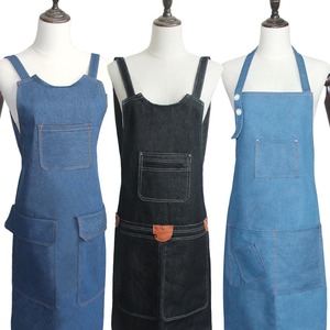 Set di grembiule da cucina per Chef di alta qualità nuovo stile personalizzato jeans grembiule guanti da forno presina Set per cucinare - Product Image 2