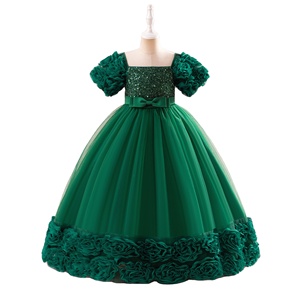 Vestidos de niña de las flores con lentejuelas al por mayor, de fábrica con <span class=keywords><strong>10</strong></span> años de experiencia, para bodas, Navidad, color blanco - Product Image 3