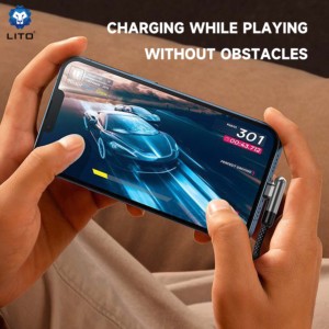 <span class=keywords><strong>Cable</strong></span> de datos del cargador <span class=keywords><strong>USB</strong></span> LITO <span class=keywords><strong>Usb</strong></span> para juegos de 90 grados para <span class=keywords><strong>cable</strong></span> de cargador rápido tipo C para <span class=keywords><strong>iPhone</strong></span> Android - Product Image 3