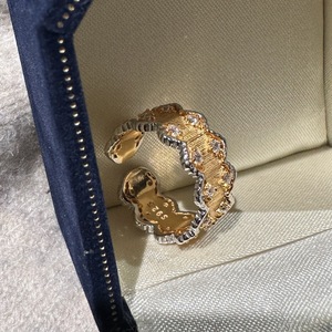 Anillo Abierto Vintage de Lujo con Diseño de Nicho, Plata de Ley S925 con Incrustaciones de Oro Blanco, Ideal para Regalo - Product Image 5